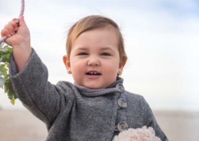 toddler girl on beach
