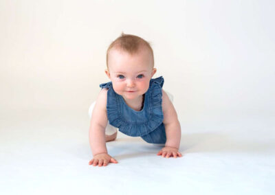 crawling baby portrait