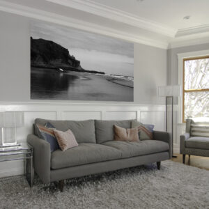 beautiful landscape print in modern home