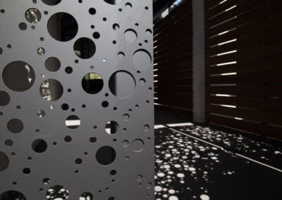 Architectural laser cut gate detail