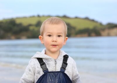 toddler boy portrait at Shakespeare beach