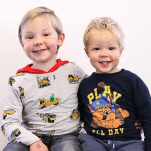 cute professional daycare shot of sibling boys portrait