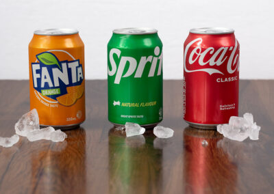 Soft Drinks with ice. Professional Content, social media and food photography in Auckland, New Zealand.