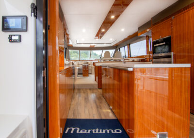 Interior photo of a High end Yacht photo in the marina. Professional real estate, interiors and boat photography in Whangaparaoa, Auckland, New Zealand.
