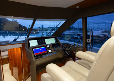 Interior shot of a High end Yacht photo in the marina. Professional real estate, interiors and boat photography in Whangaparaoa, Auckland, New Zealand.