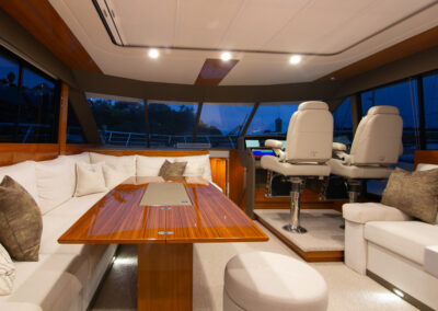 Interior shot of a High end Yacht photo in the marina. Professional real estate, interiors and boat photography in Whangaparaoa, Auckland, New Zealand.