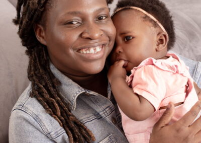 In Home Family Portrait of Mum and Baby Girl