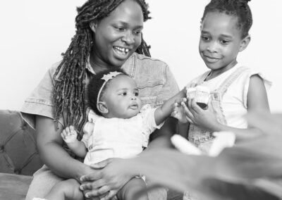 In Home Family Portrait of Mum and Daughters