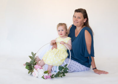 young girl with grandmother portait