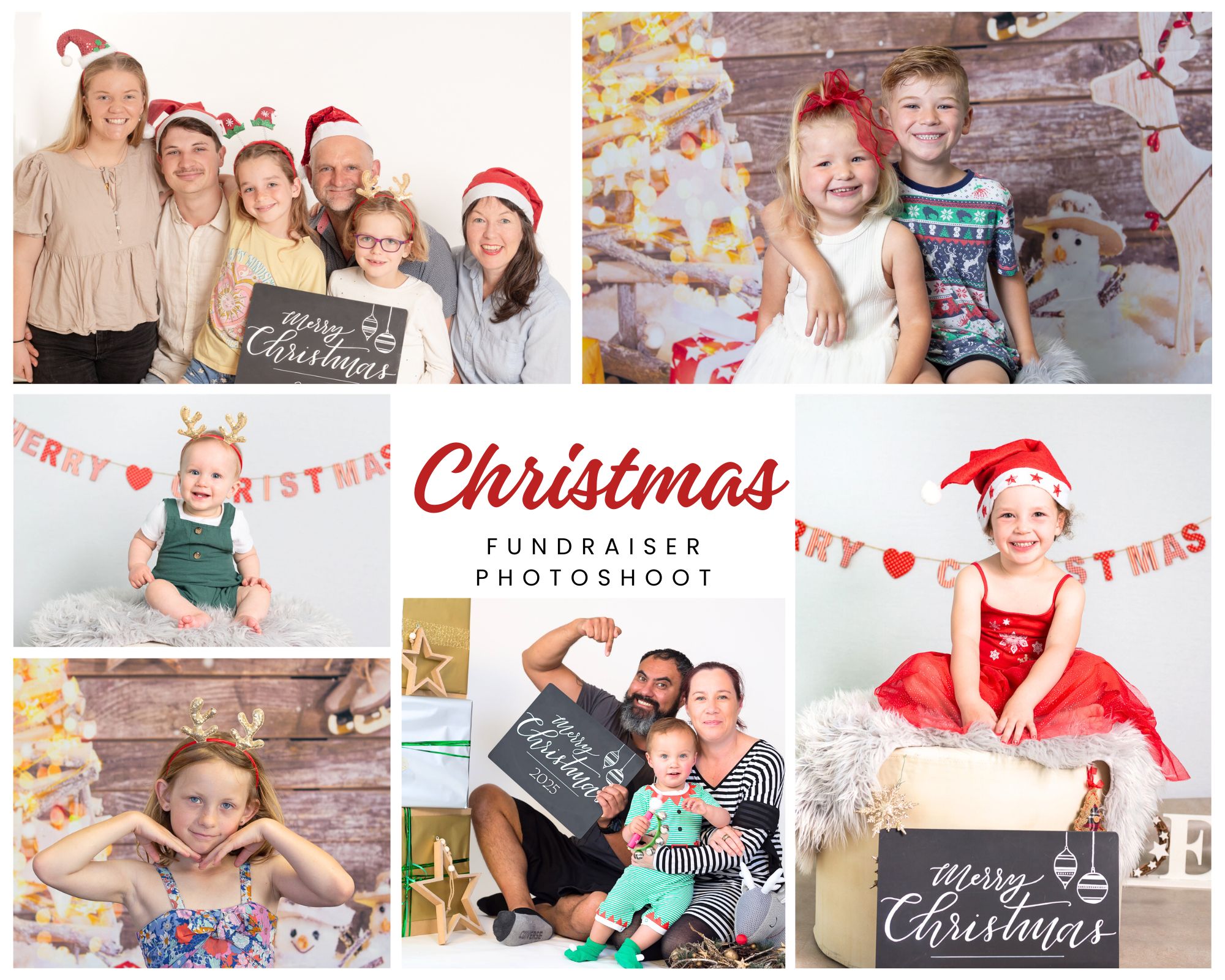 fundraiser photoshoot xmas themed portraits