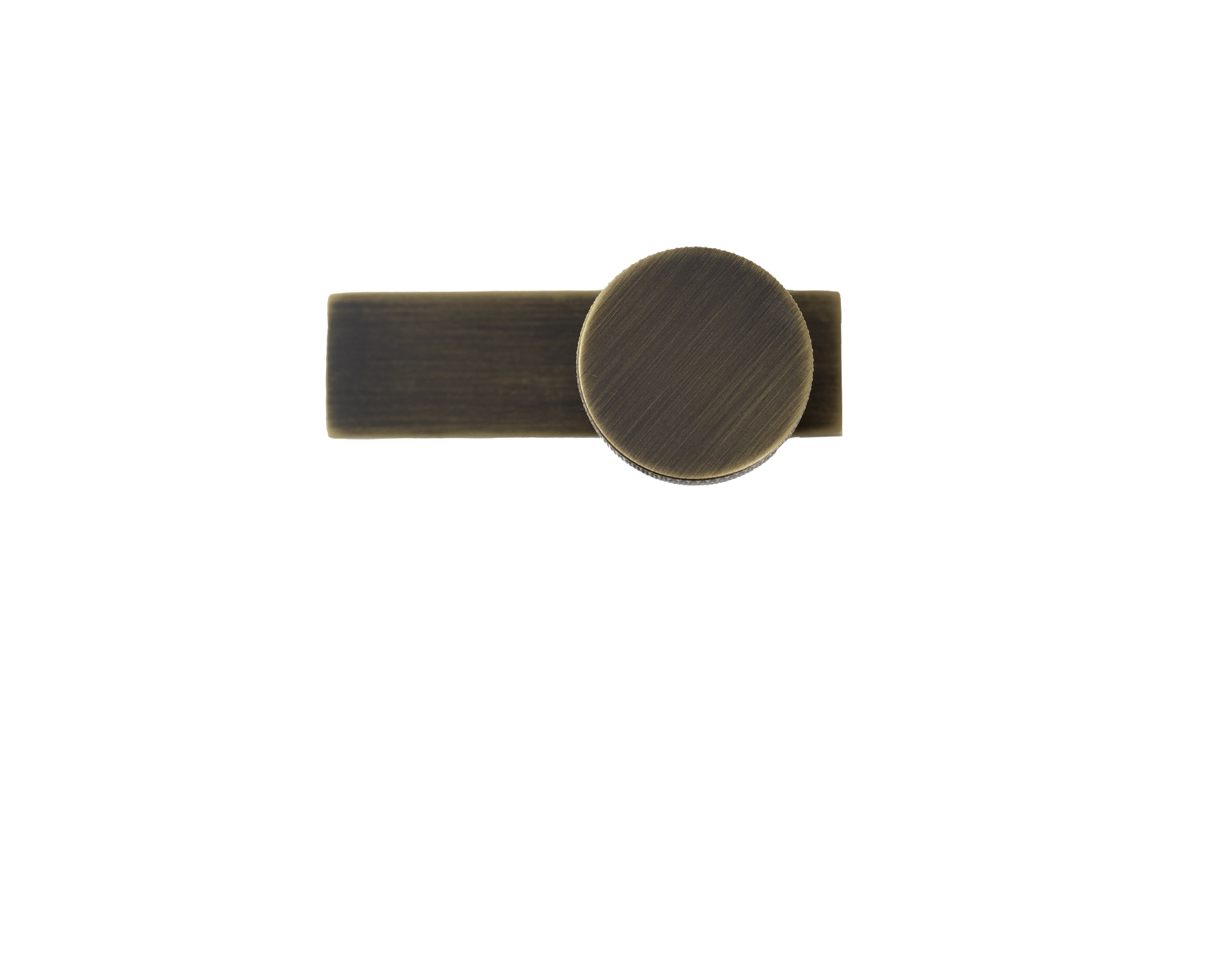 top view of small bronze knob