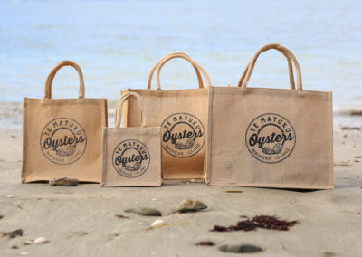 jute bag family collection_lifestyle product shot on beach