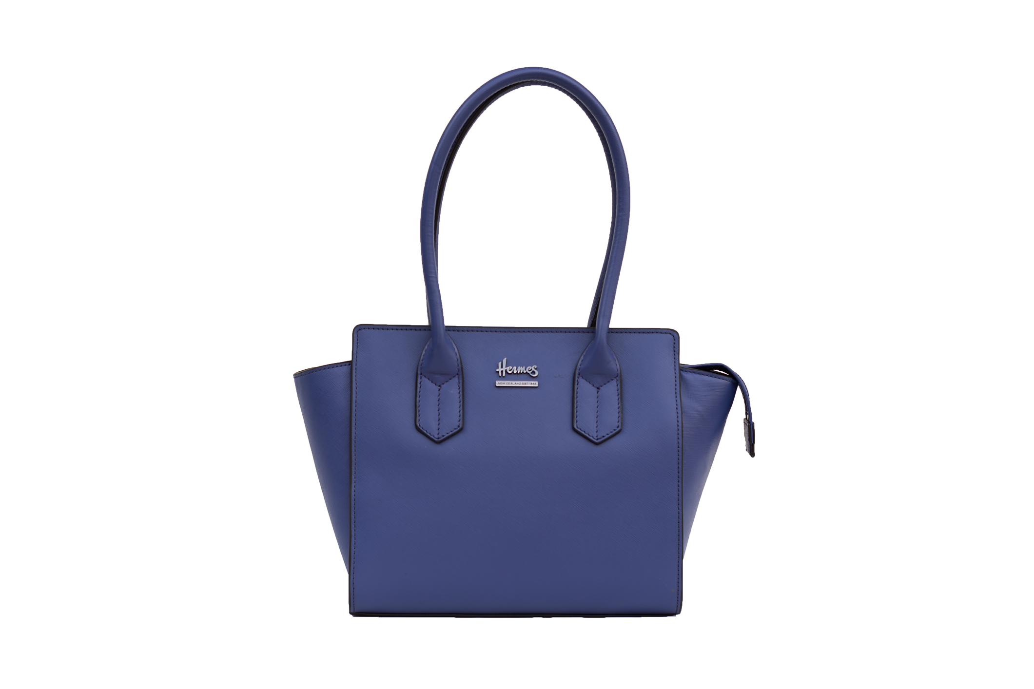 Blue bag front view product shot