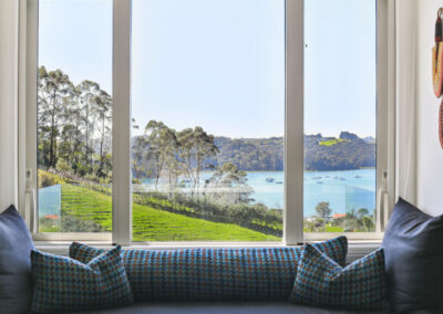 batch window with bay views