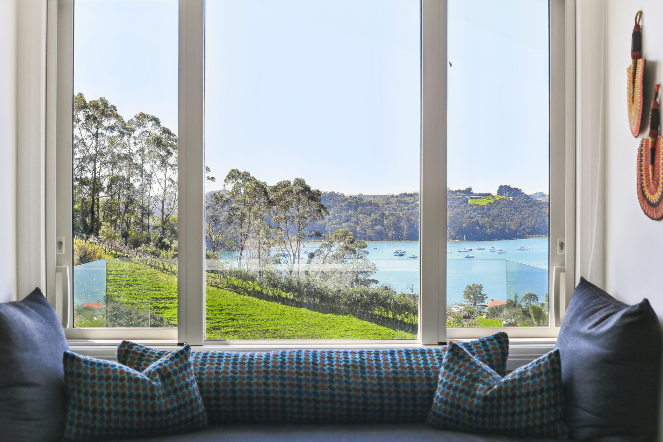 batch window with bay views