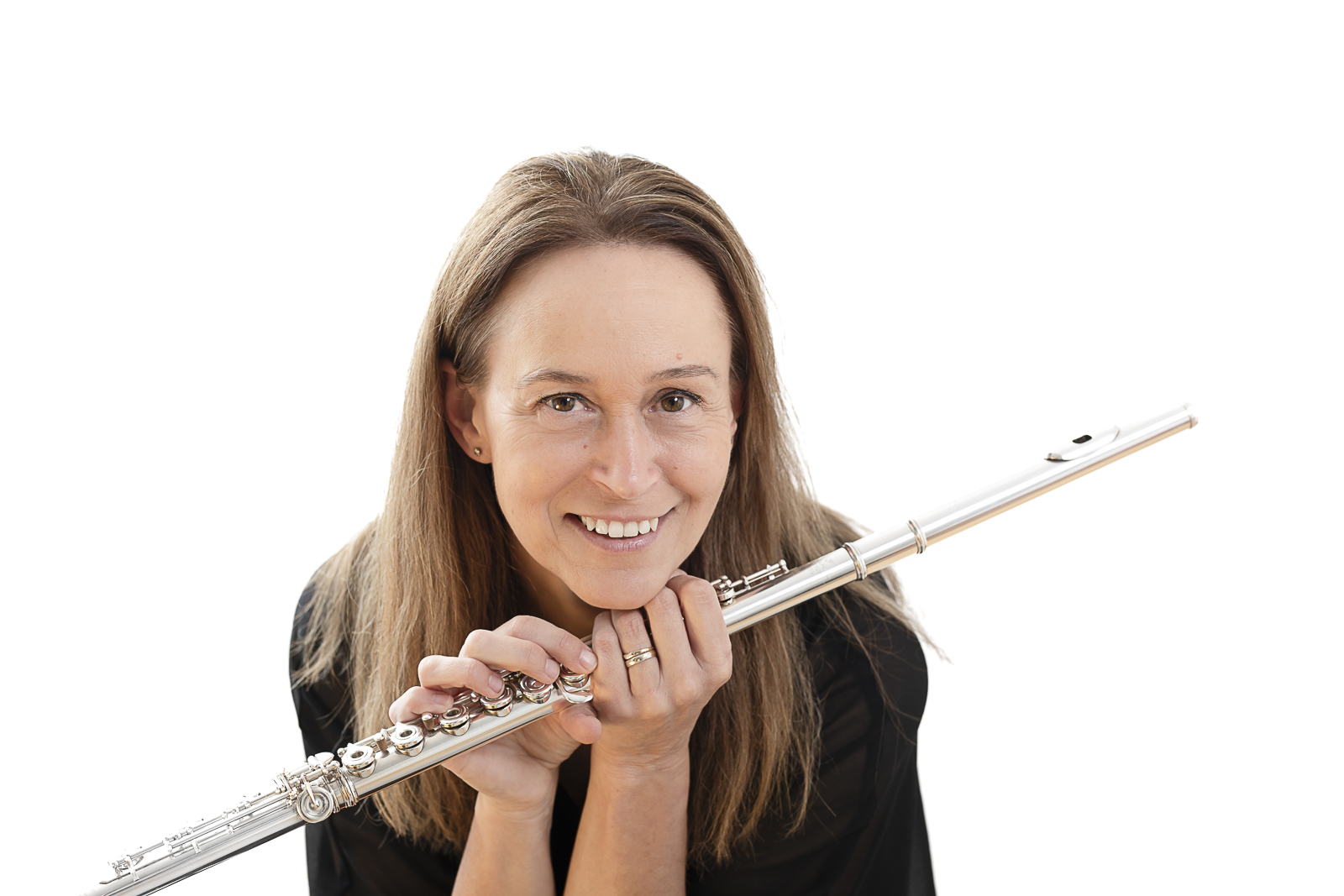 Professional_FluteMusician_Portrait in black top