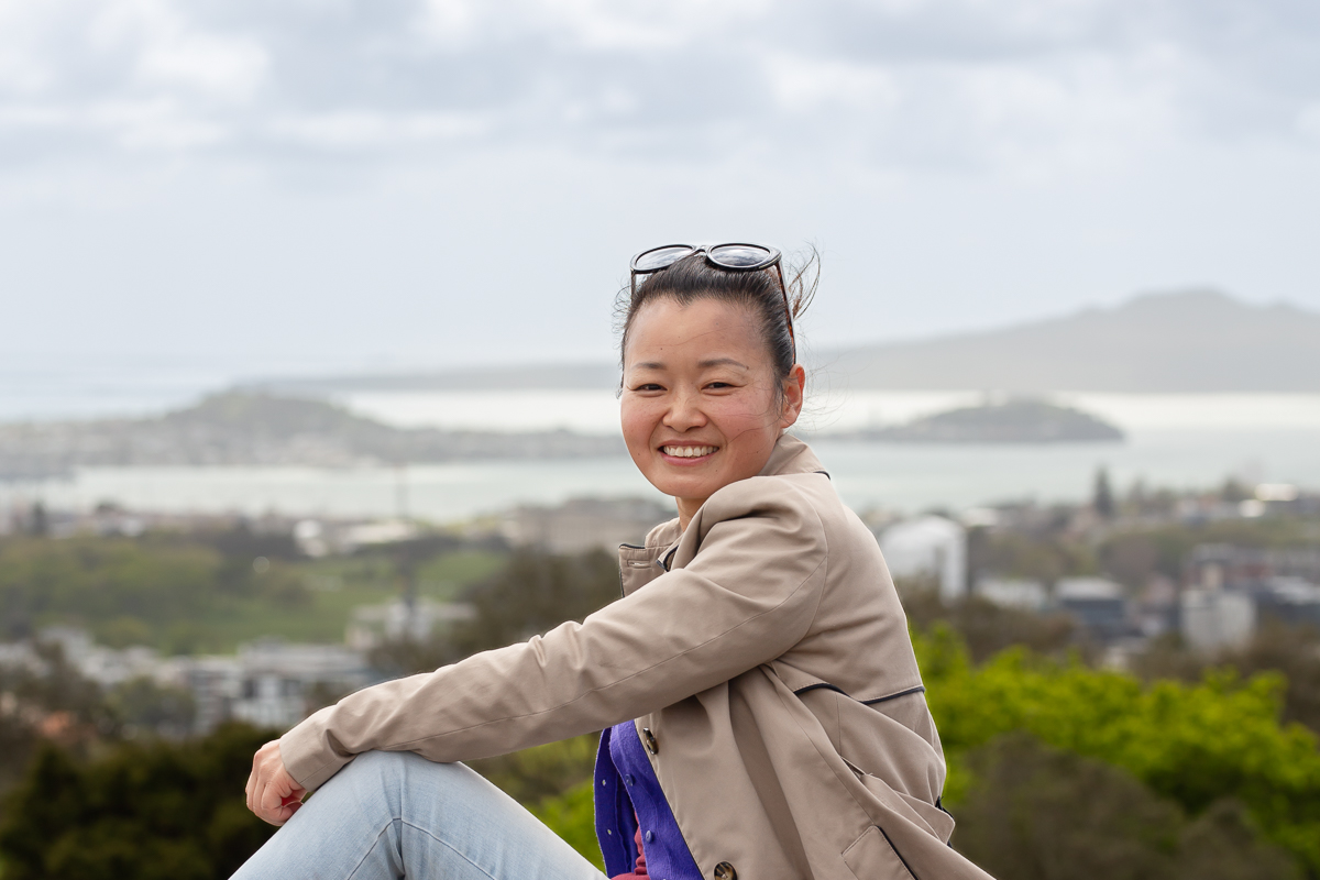 Professional Portrait in nature with city scape1