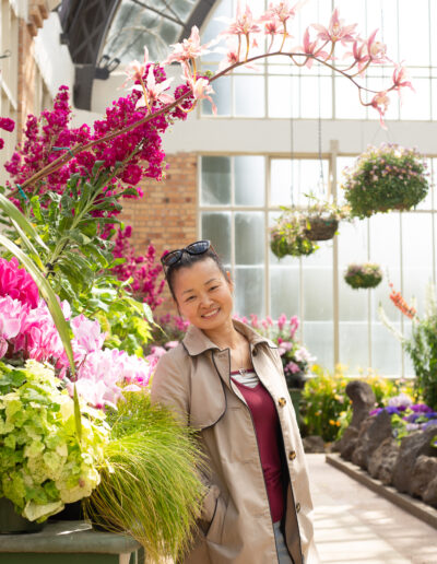 Professional Business Woman Portrait_location Session_in garden glass house