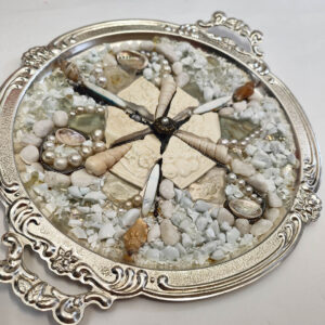Mosaic in silver tray
