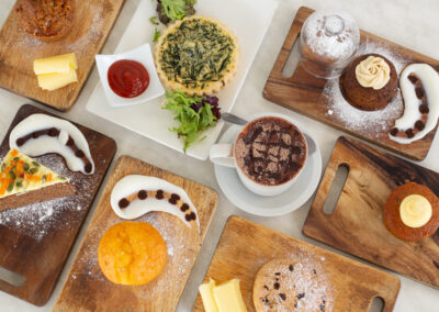 coffee and cakes from top view2