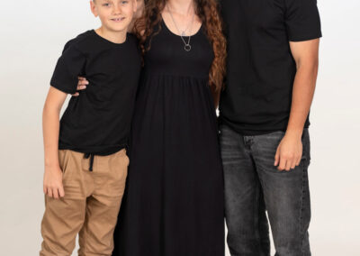 Mum with her boys studio portrait