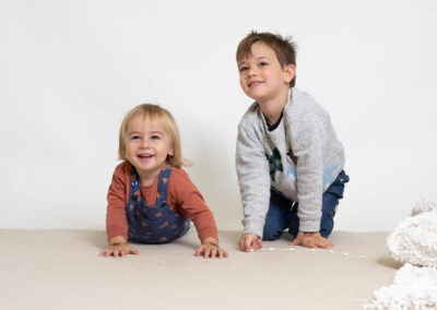 sibling portrait in studio