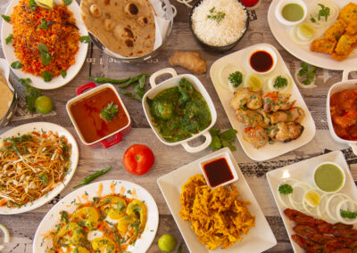 hero indian food hero image top view