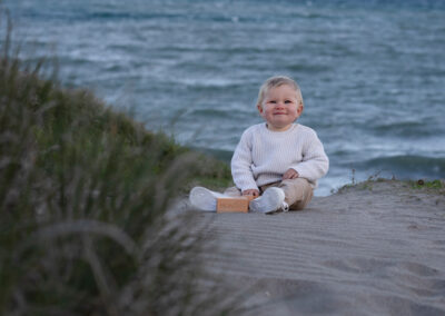 baby on beach portrait