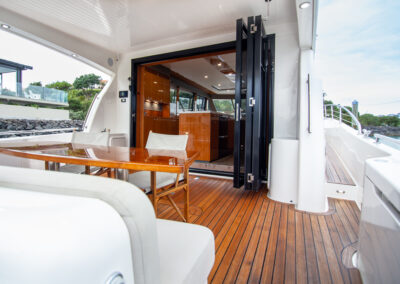 Luxury Yacht deck board shot