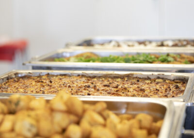 hot tray of food beautiful light colours