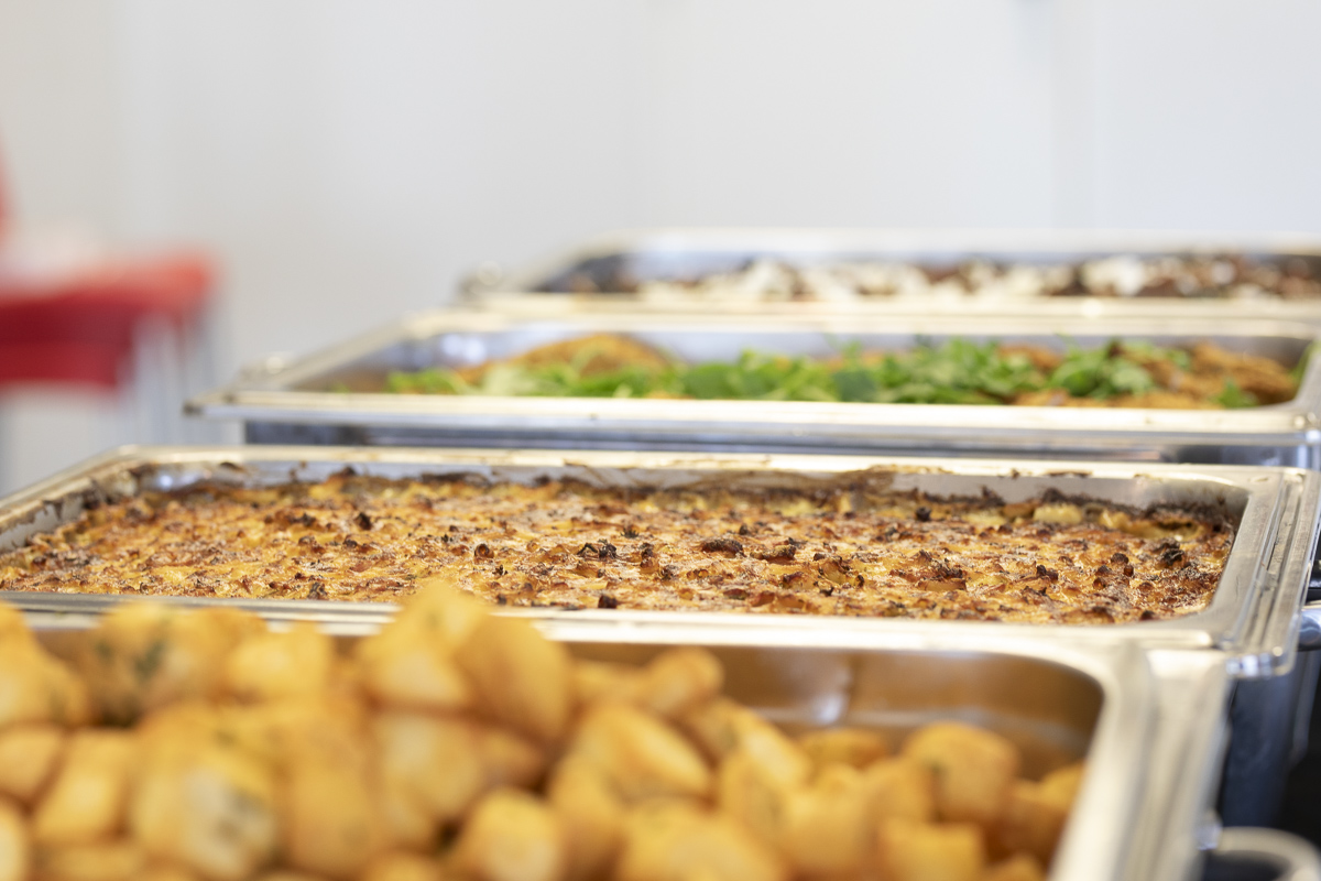 hot tray of food beautiful light colours