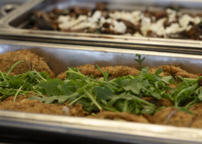 rocket on a bed of chicken